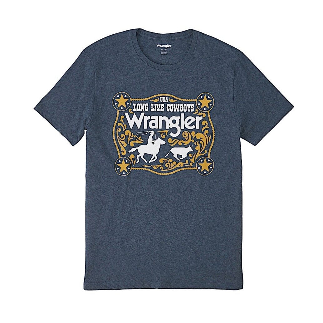 Wrangler Men’s Buckle Graphic Tee - Navy Heather