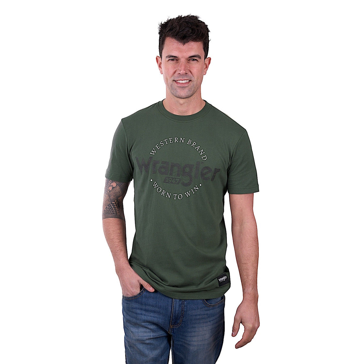 Wrangler Men’s Cole Short Sleeve Tee - Cypress