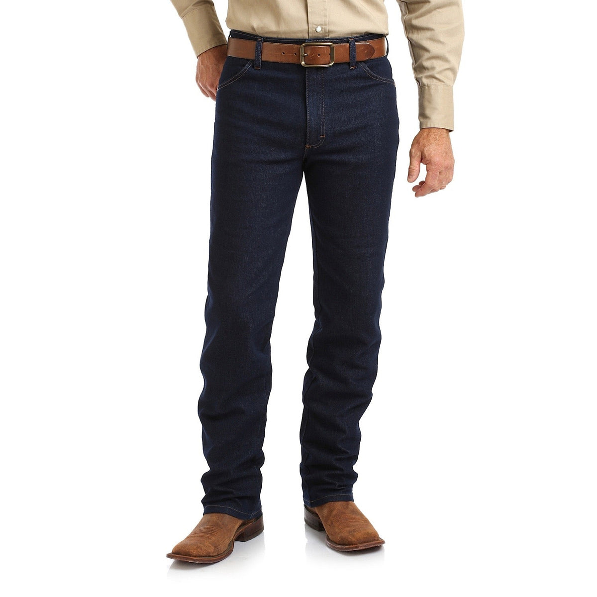 Wrangler Men’s Cowboy Cut Original Fit Active Flex Jean Prewashed Indigo