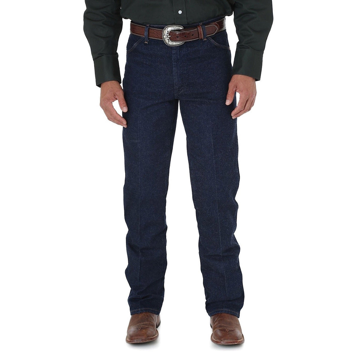 Wrangler Men’s Cowboy Cut Stretch Reg Fit Jean Navy