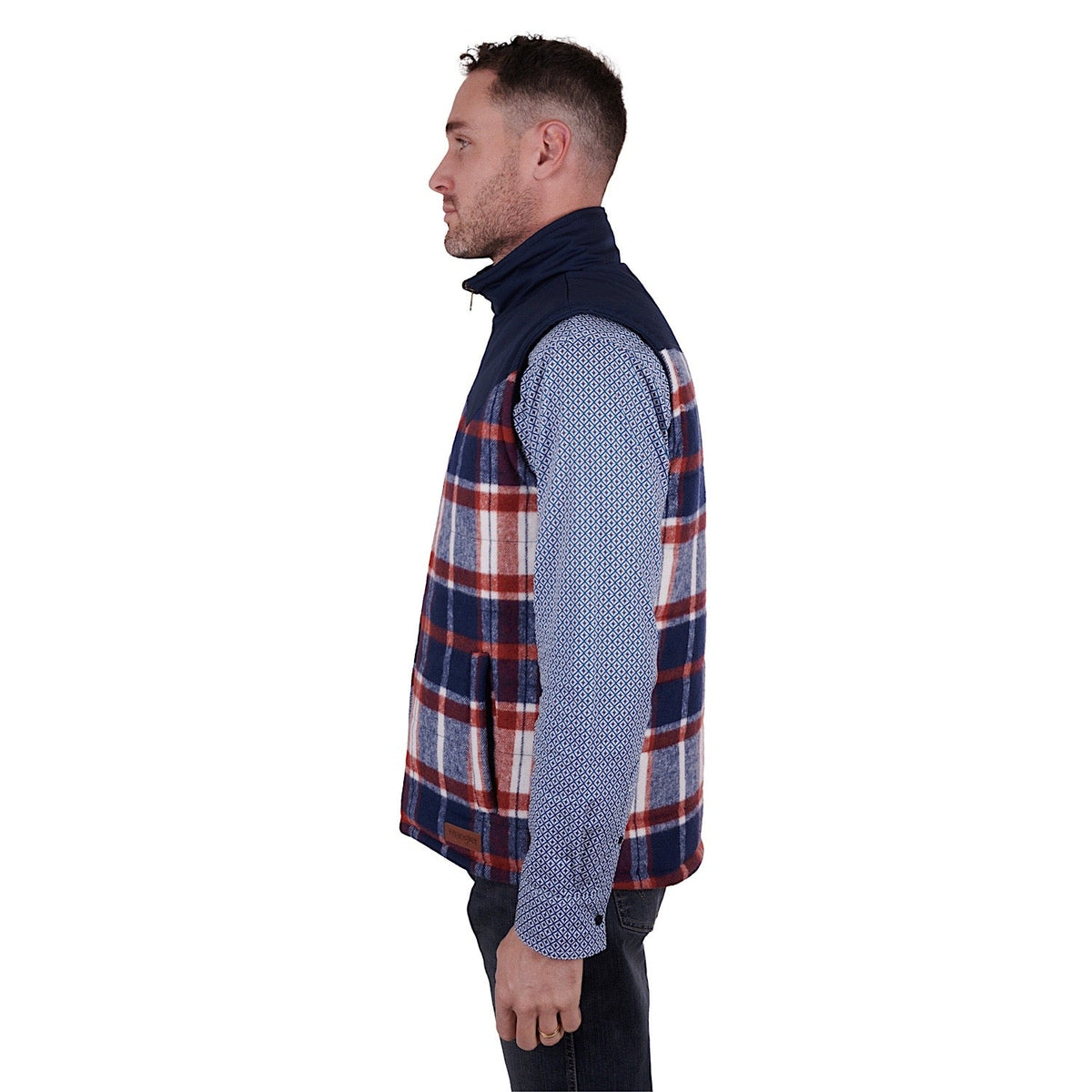 Wrangler Men’s Hughes Reversible Vest Navy