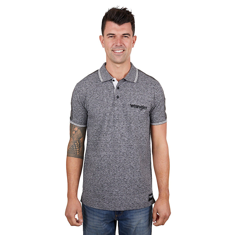 Wrangler Men’s Jackson Polo Charcoal Marle