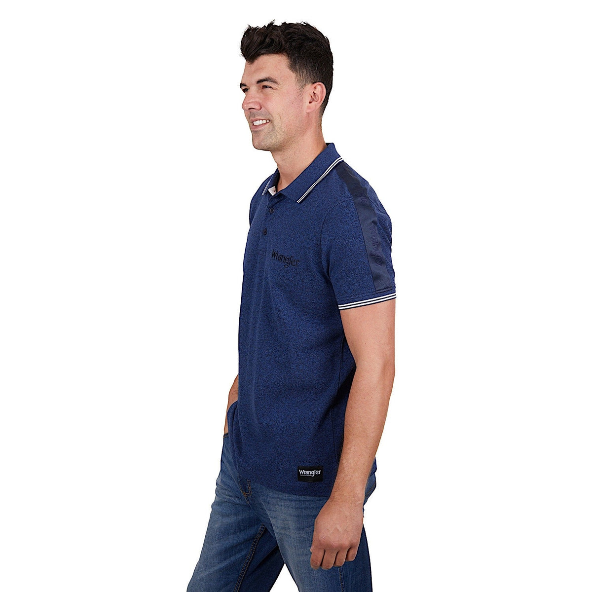 Wrangler Men’s Jackson Polo Navy Marle