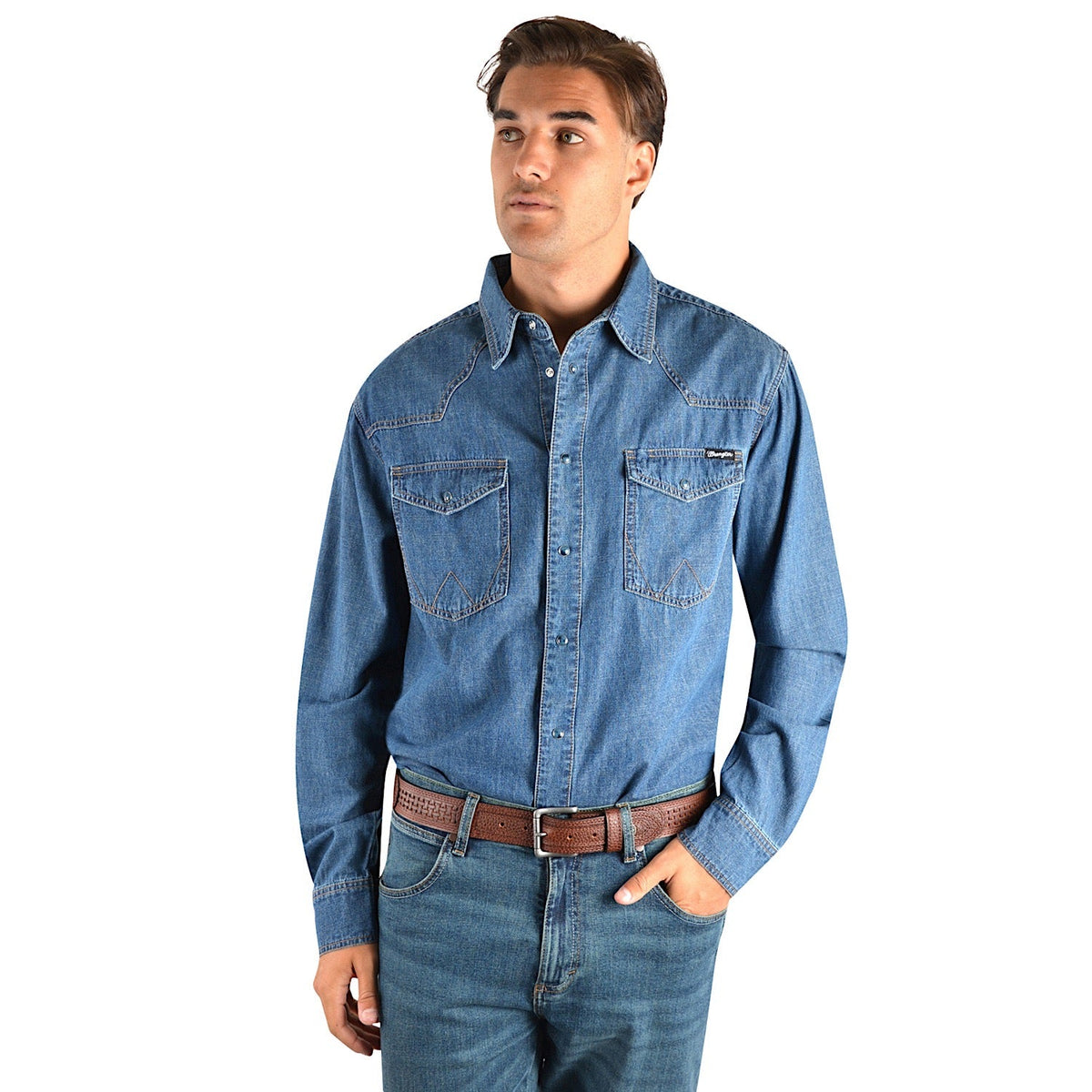 Wrangler Men’s Jay Denim Shirt Denim