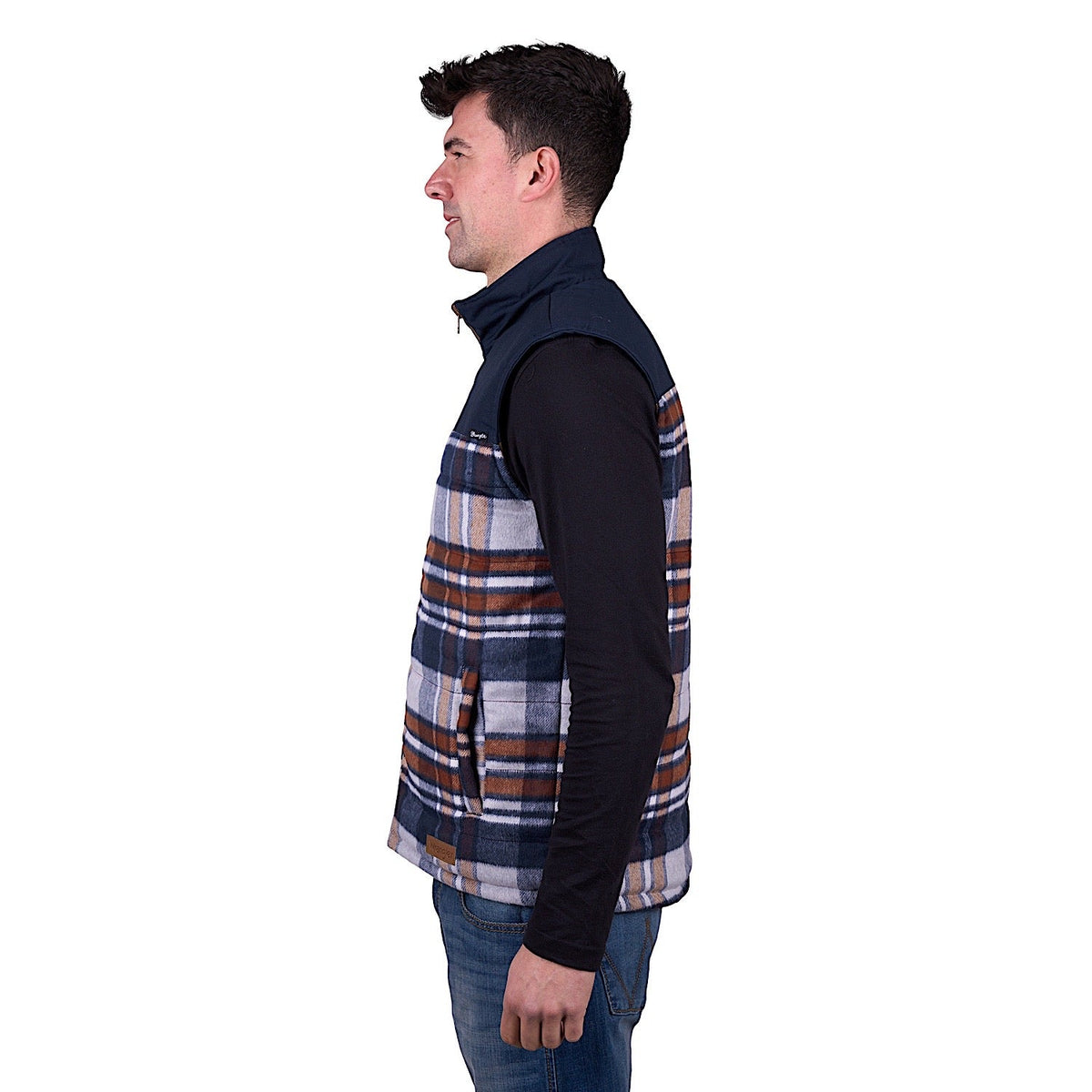Wrangler Men’s Koda Reversible Vest - Tan/Navy