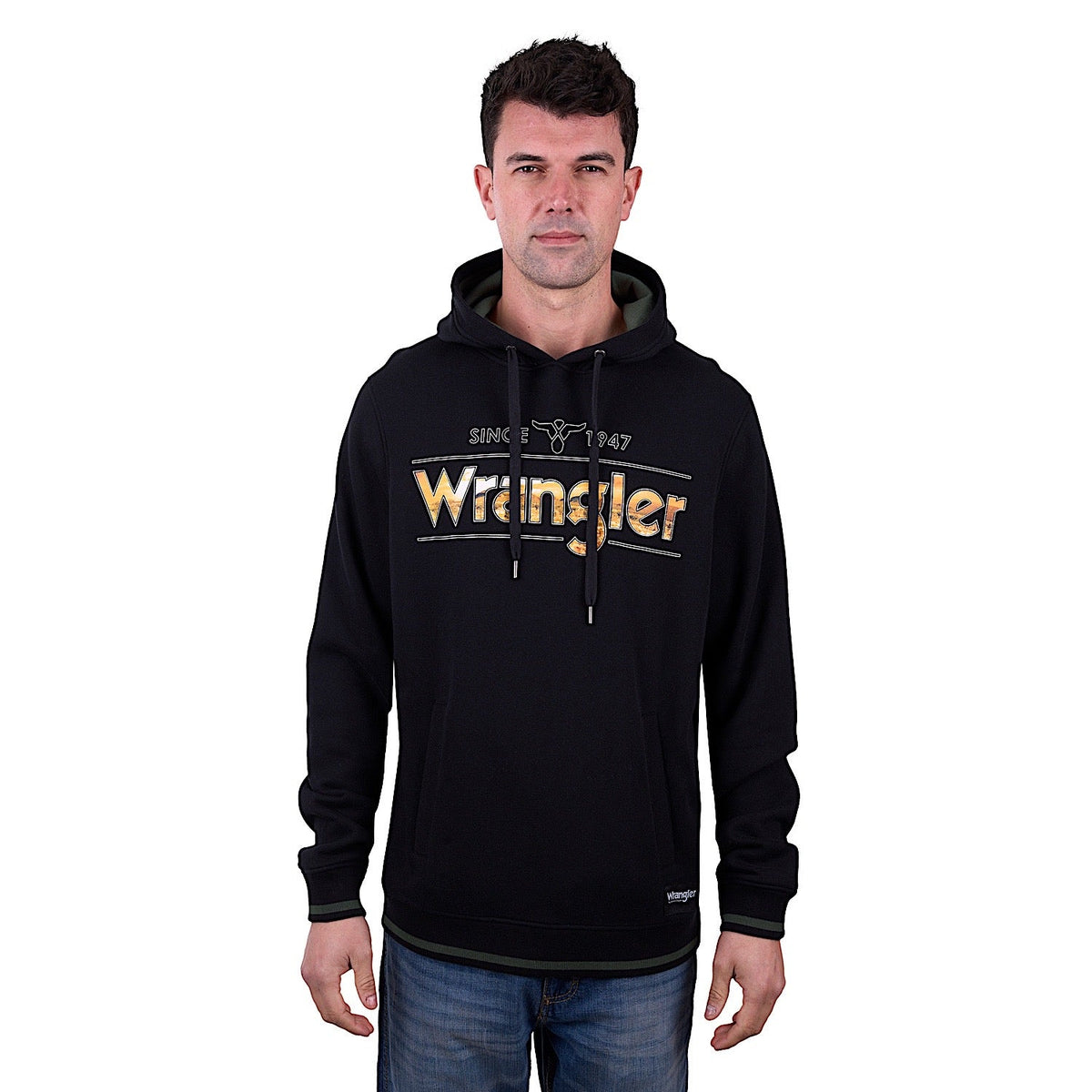 Wrangler Men’s Leon Pullover Hoodie - Black