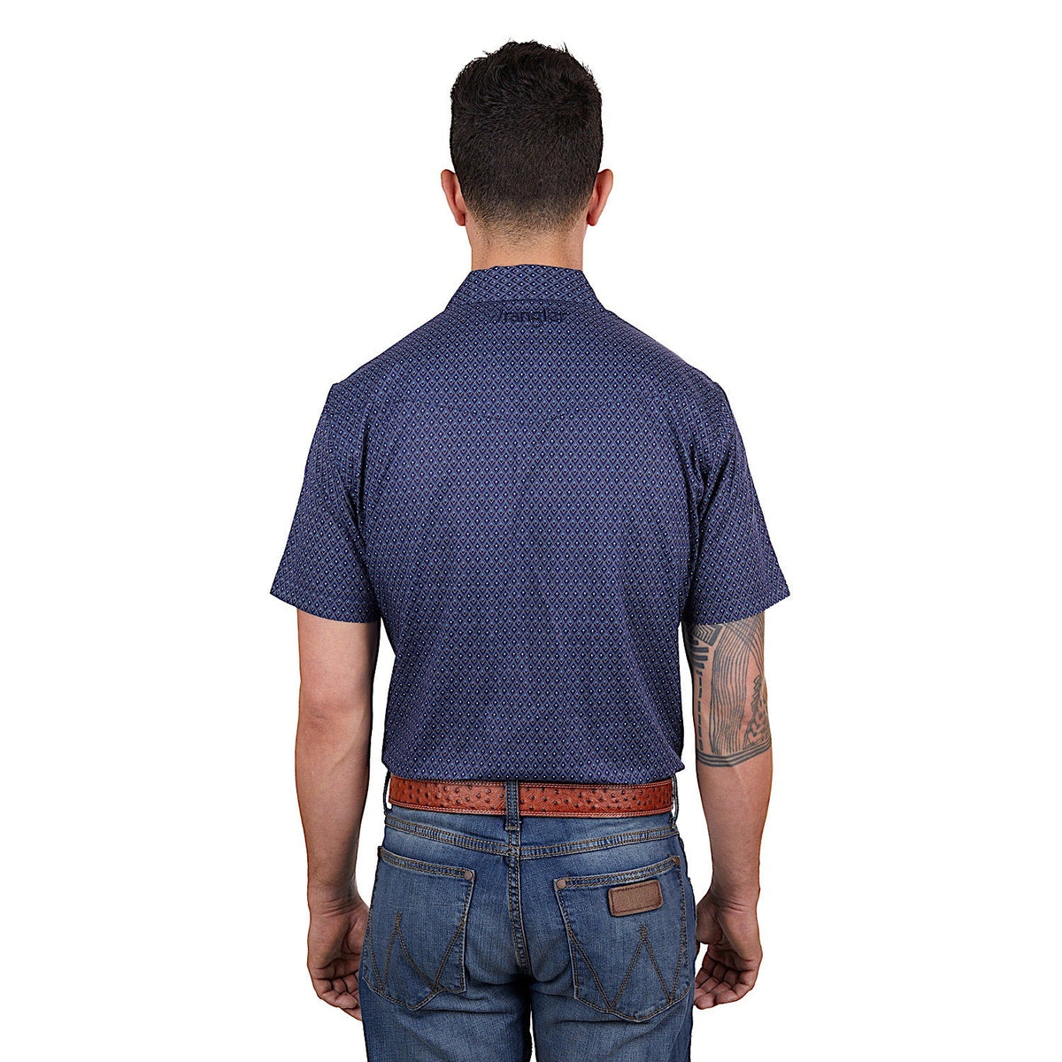 Wrangler Men’s Matt Short Sleeve Shirt Navy/Blue