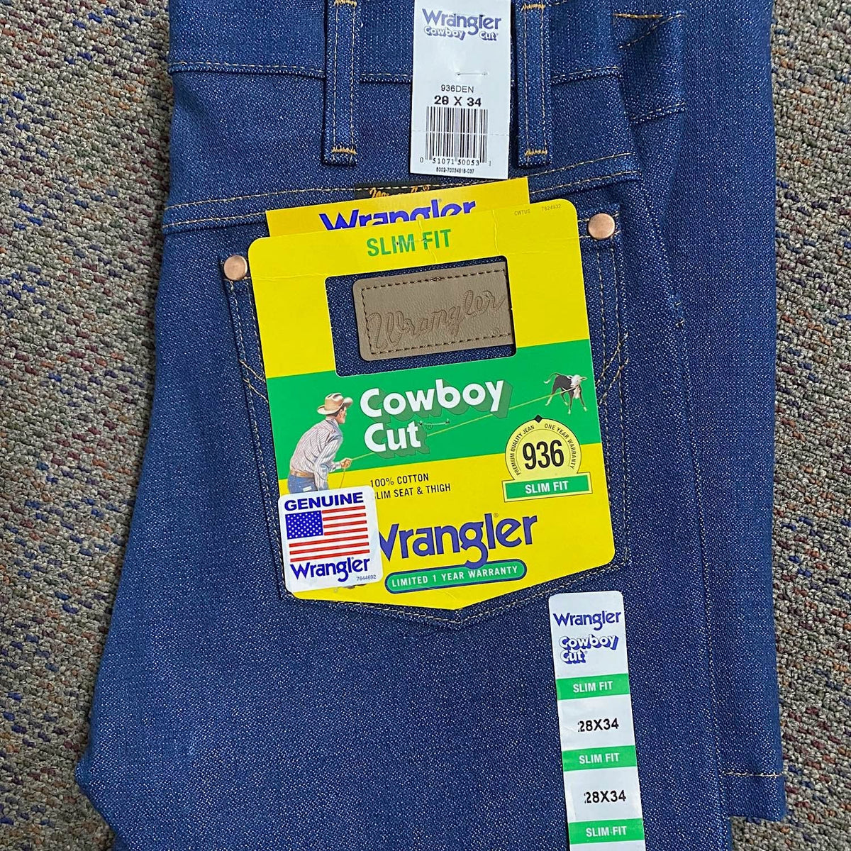 Wrangler Men’s Original Slim Fit Jean Rigid