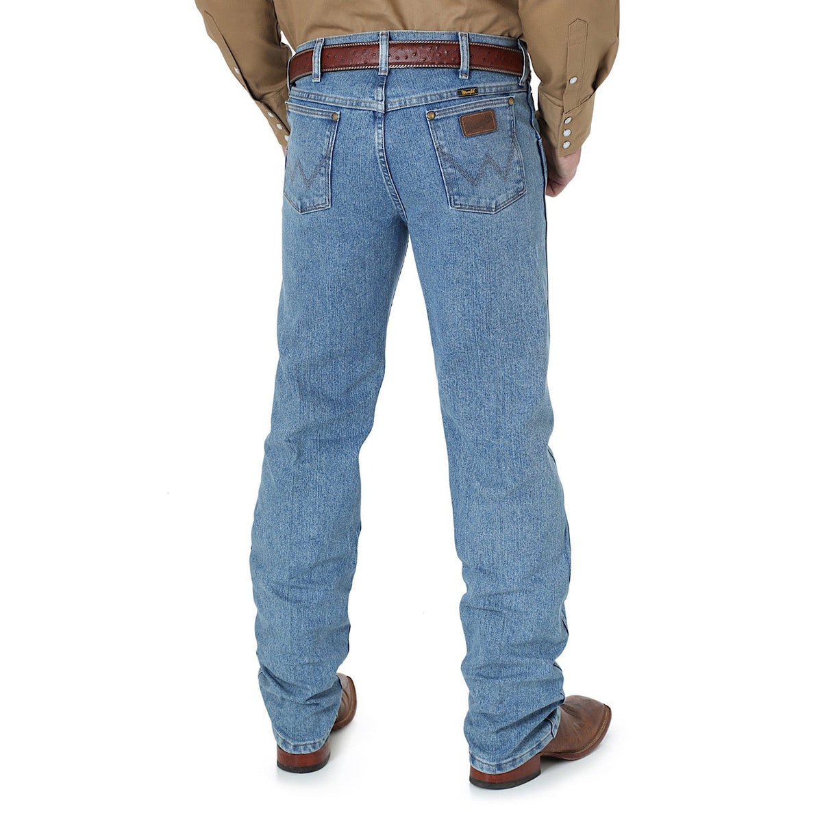 Wrangler Men’s Premium Performance Cowboy Cut Advanced Comfort Regular Fit Jean Stone Bleach