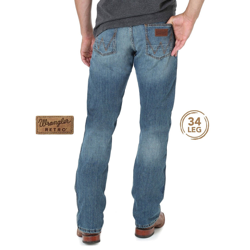 Wrangler Mens Retro Slim Straight Jean 34’’