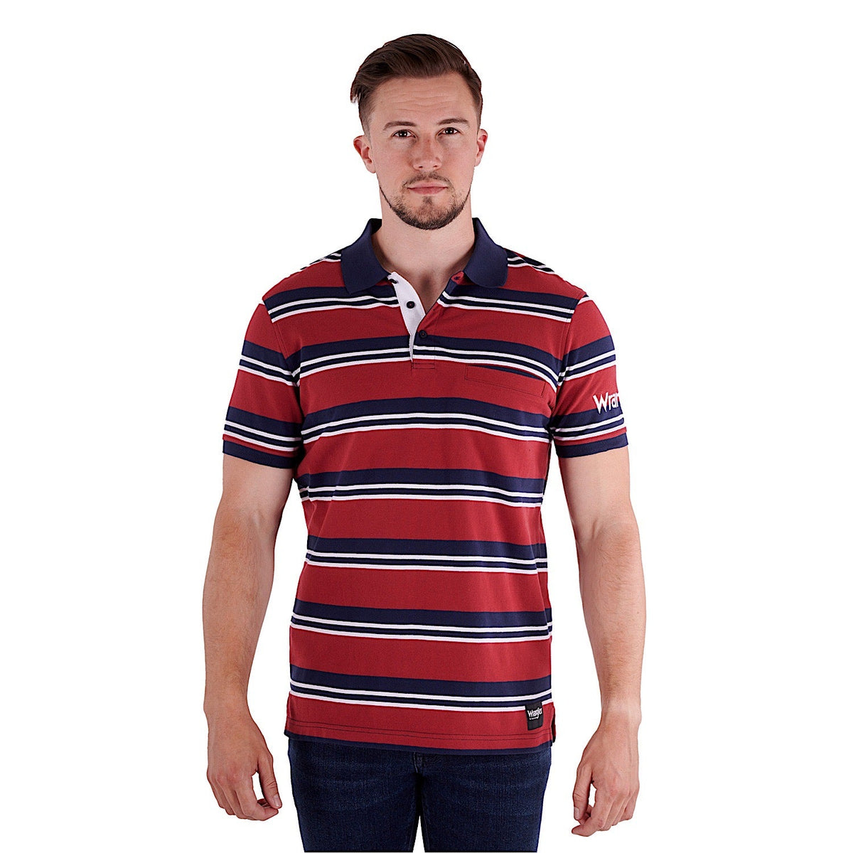 Wrangler Men’s Tony Polo Red/Navy