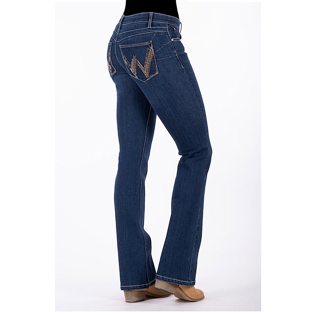 Wrangler Women’s Amelia Q-Baby Booty Up Jean Indigo