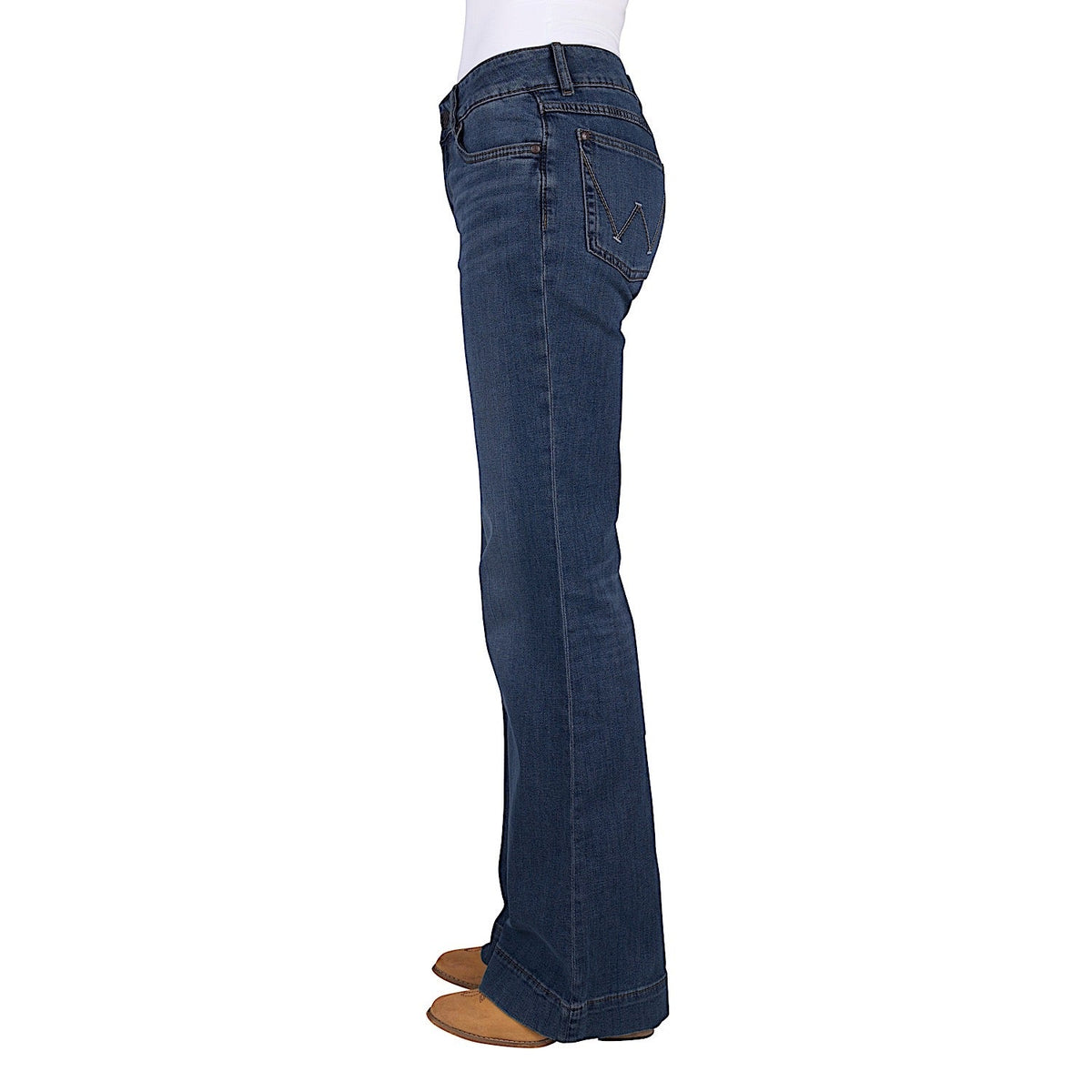 Wrangler Women’s Blair Trouser Jean - Mae - 34’’ - Mid Indigo