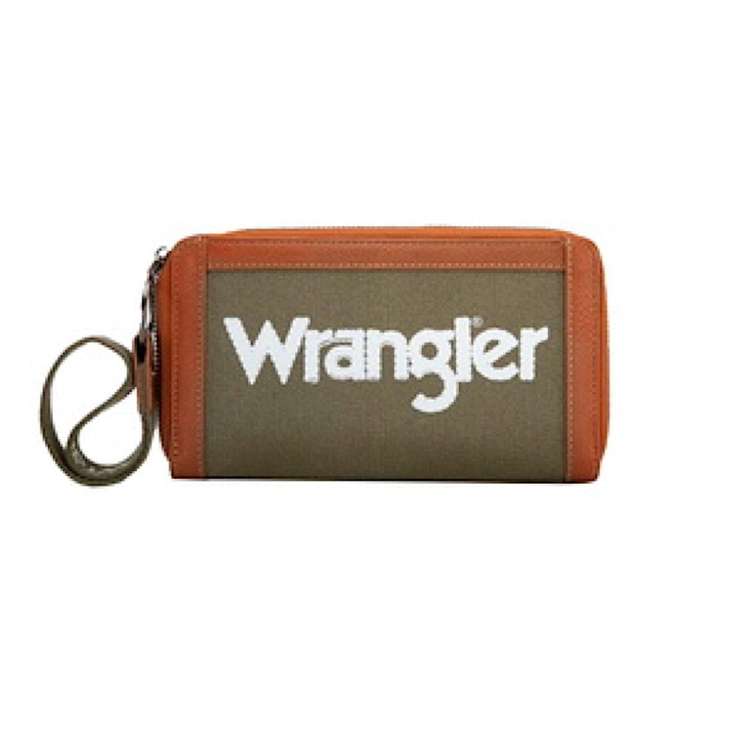 Wrangler Women’s Canvas Iconic Logo Wallet - Khaki