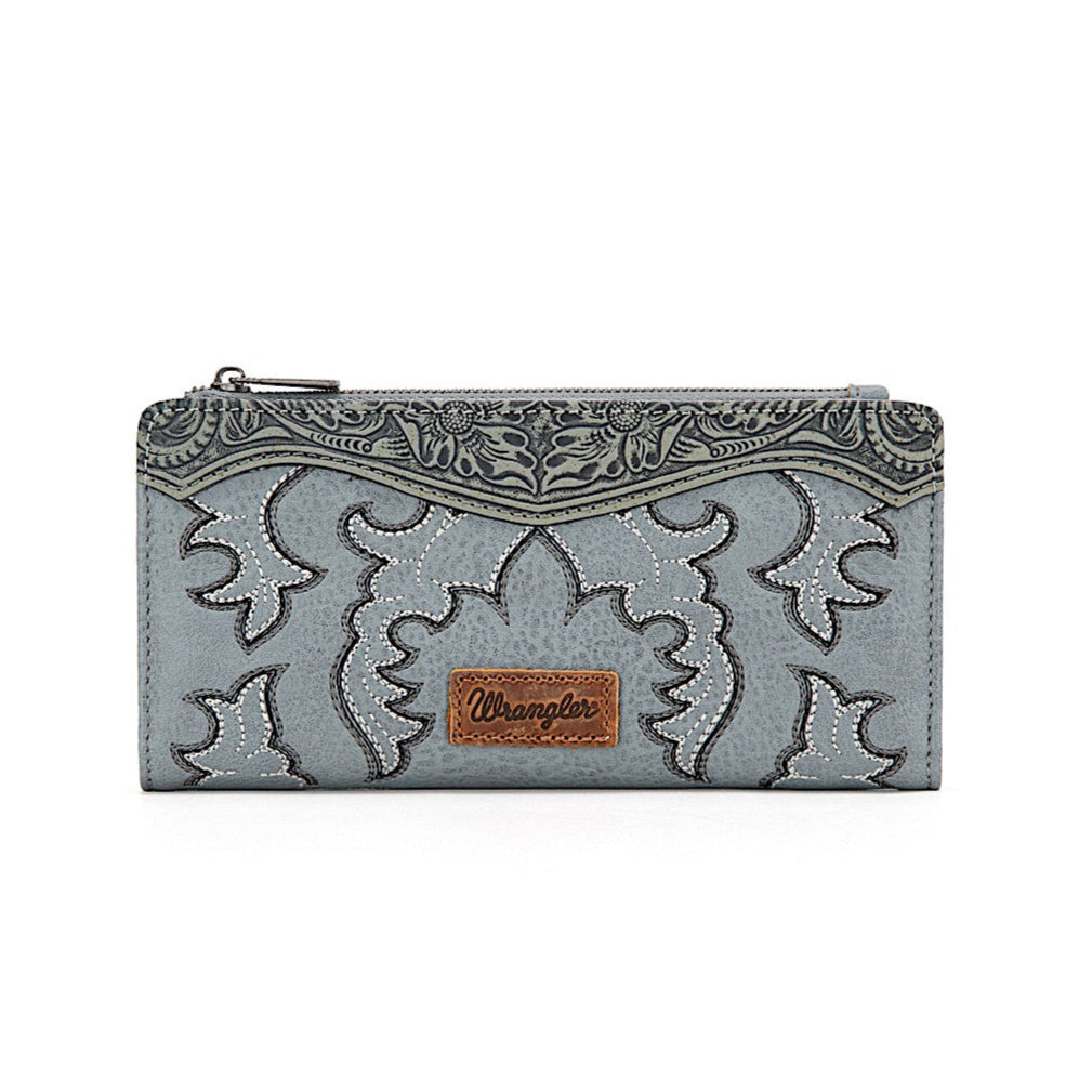 Wrangler Women’s Embroidered Wallet - Blue