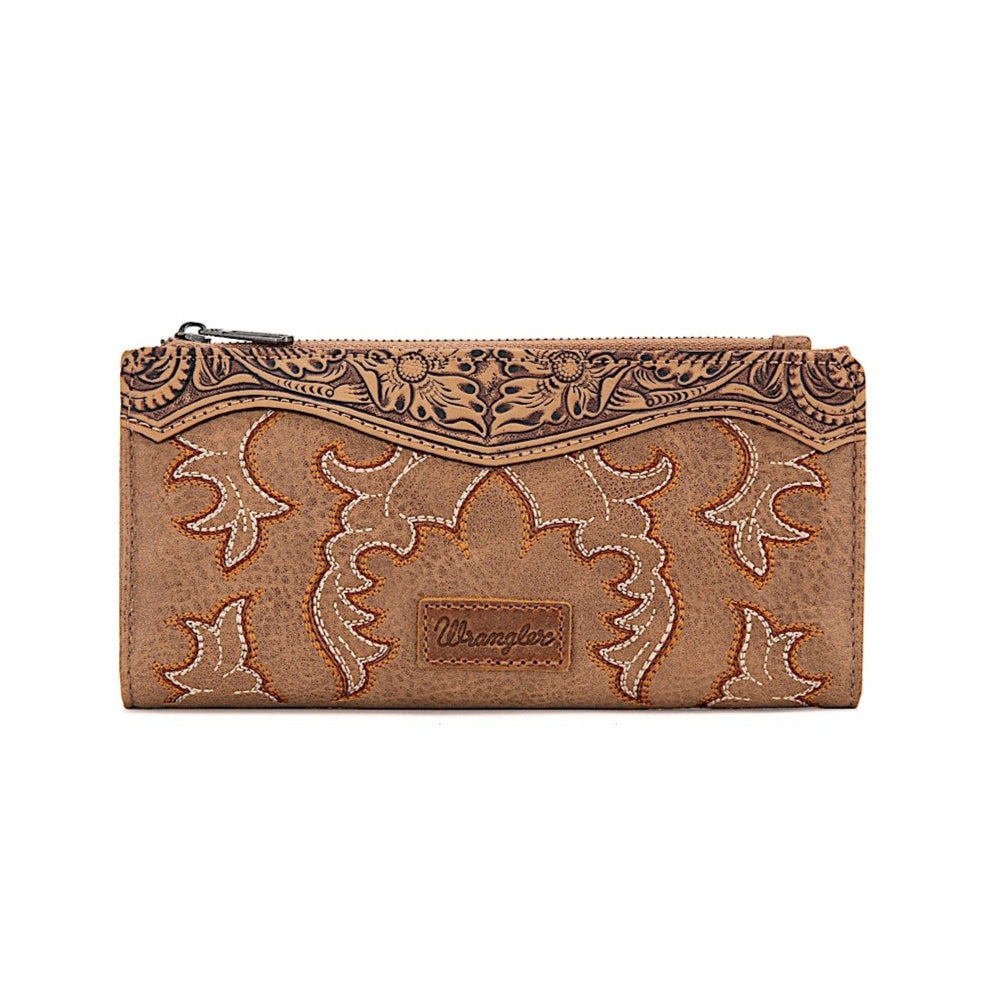 Wrangler Women’s Embroidered Wallet - Camel