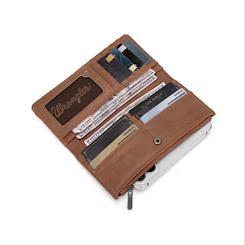 Wrangler Women’s Embroidered Wallet - Camel