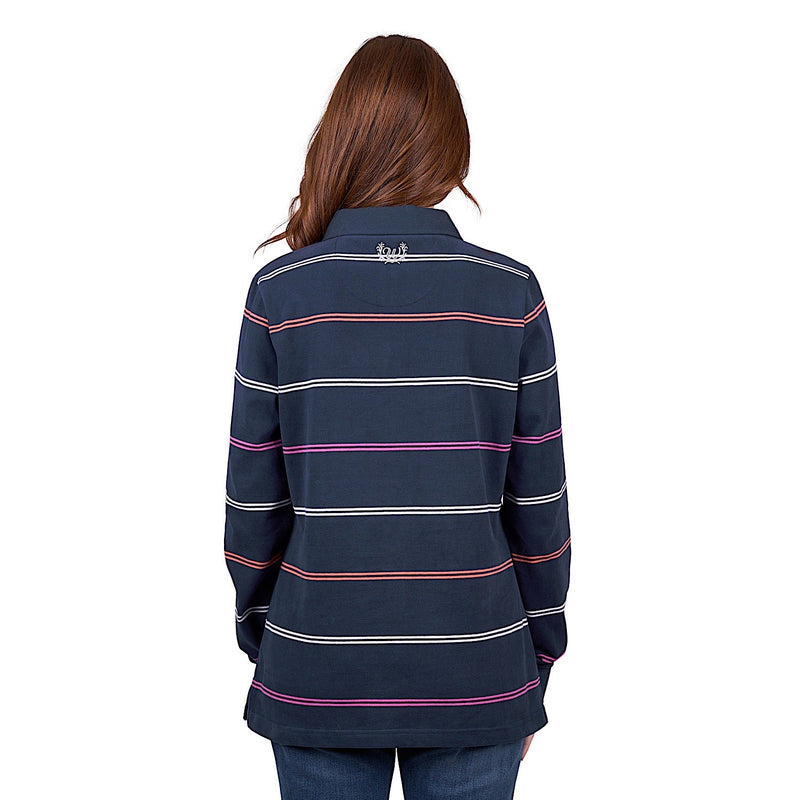 Wrangler Women’s Faith Stripe Rugby - Navy/Multi