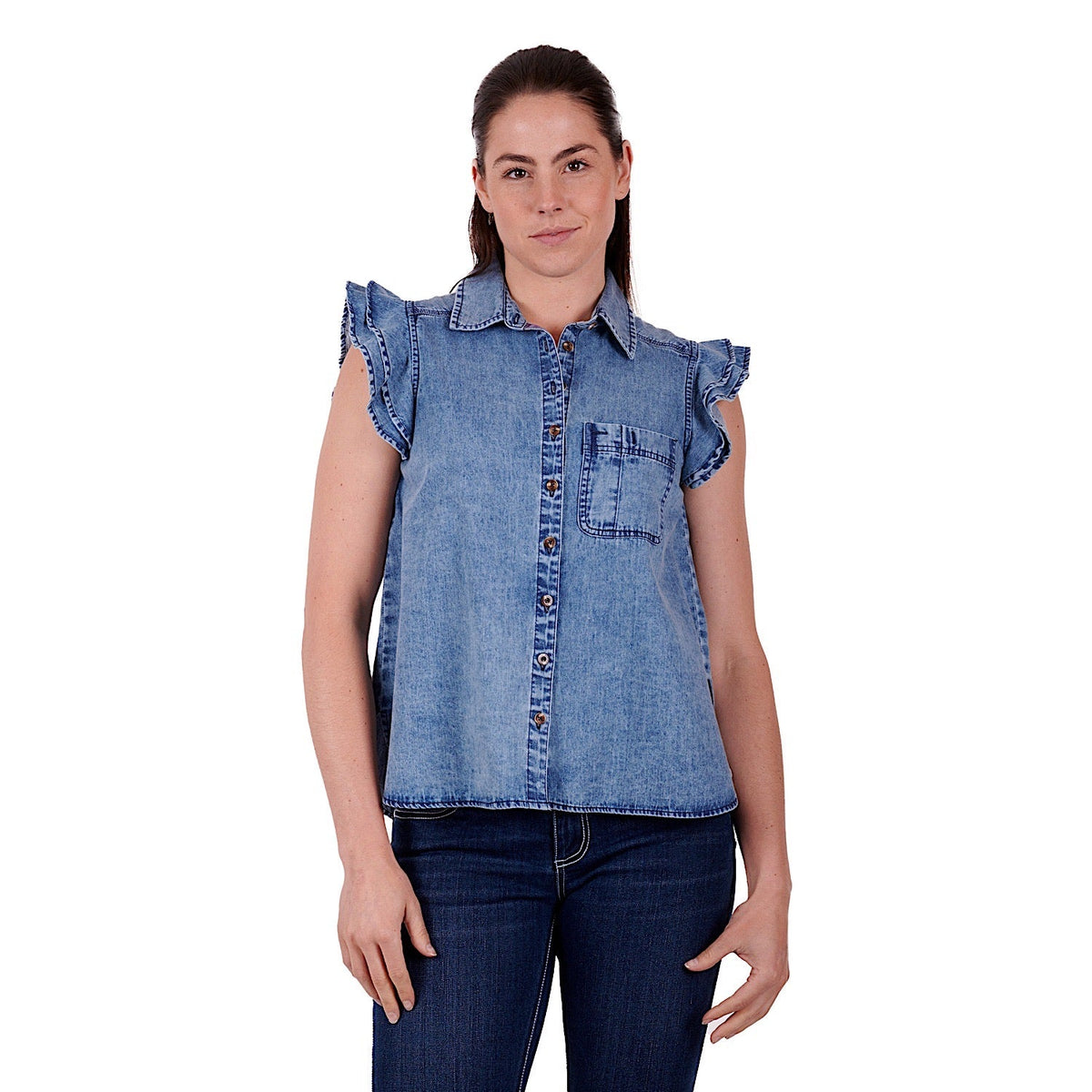 Wrangler Women’s Kiara Blouse Denim