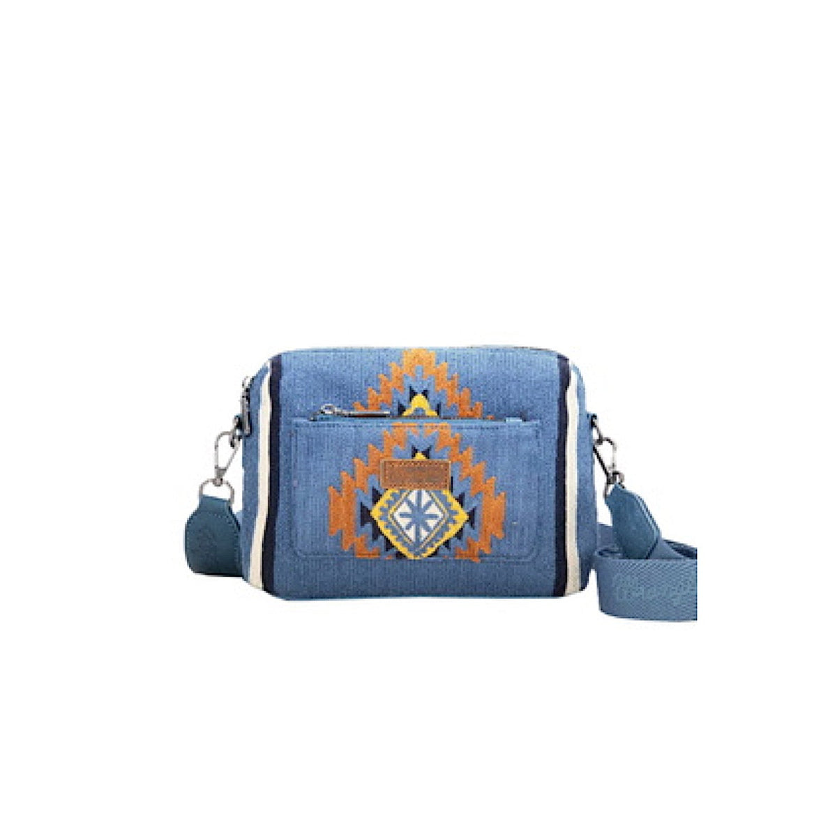 Wrangler Women’s Maya Aztec Crossbody Bag - Blue