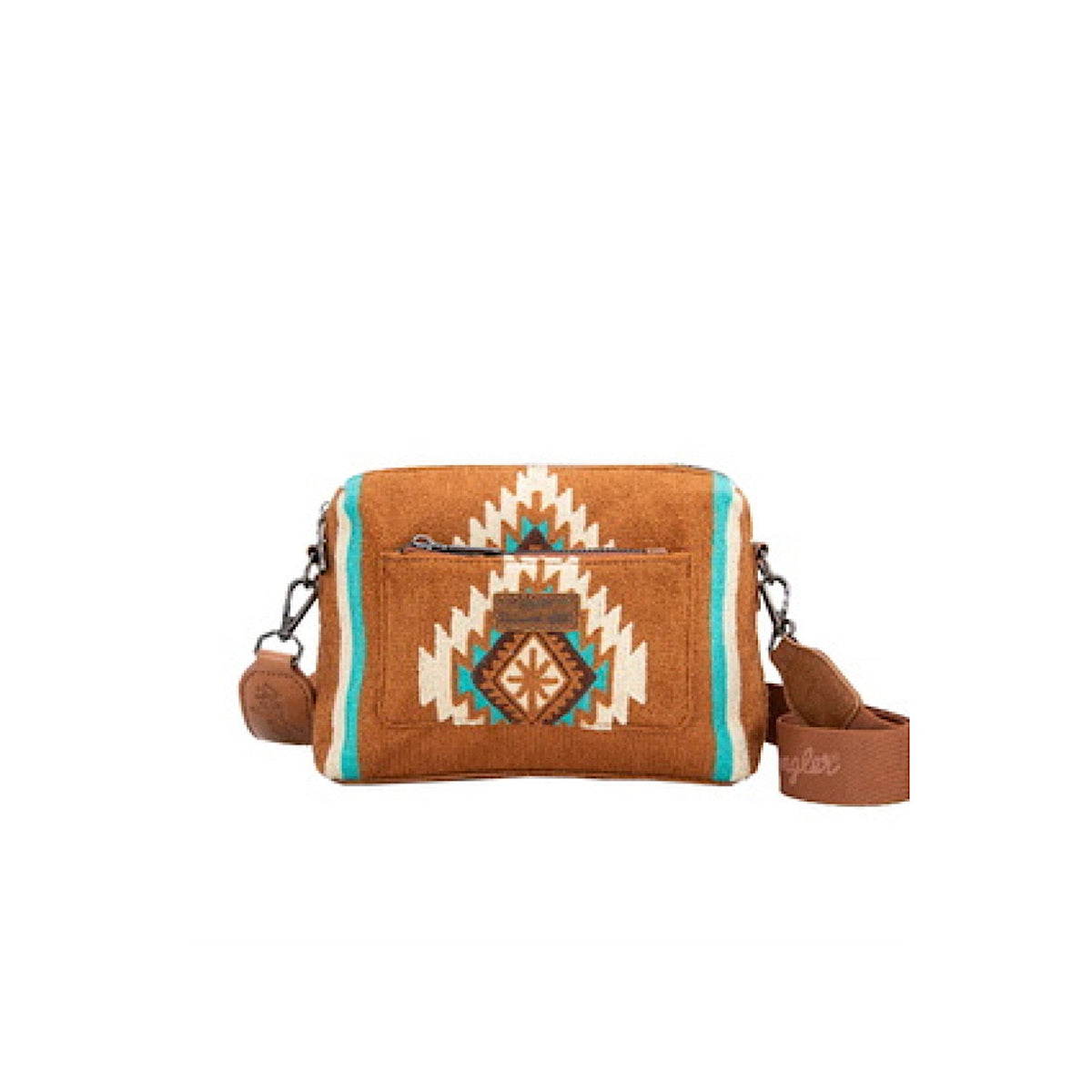 Wrangler Women’s Maya Aztec Crossbody Bag - Tan