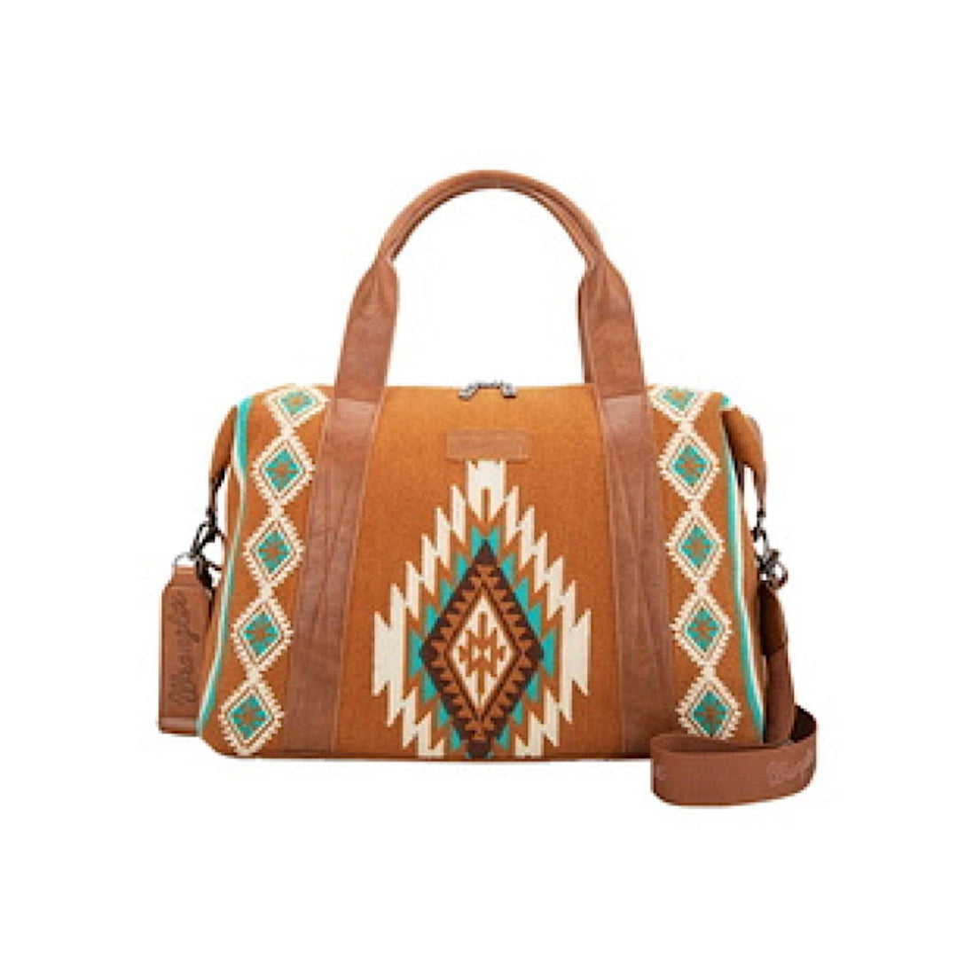 Wrangler Women’s Maya Aztec Duffle Bag - Tan