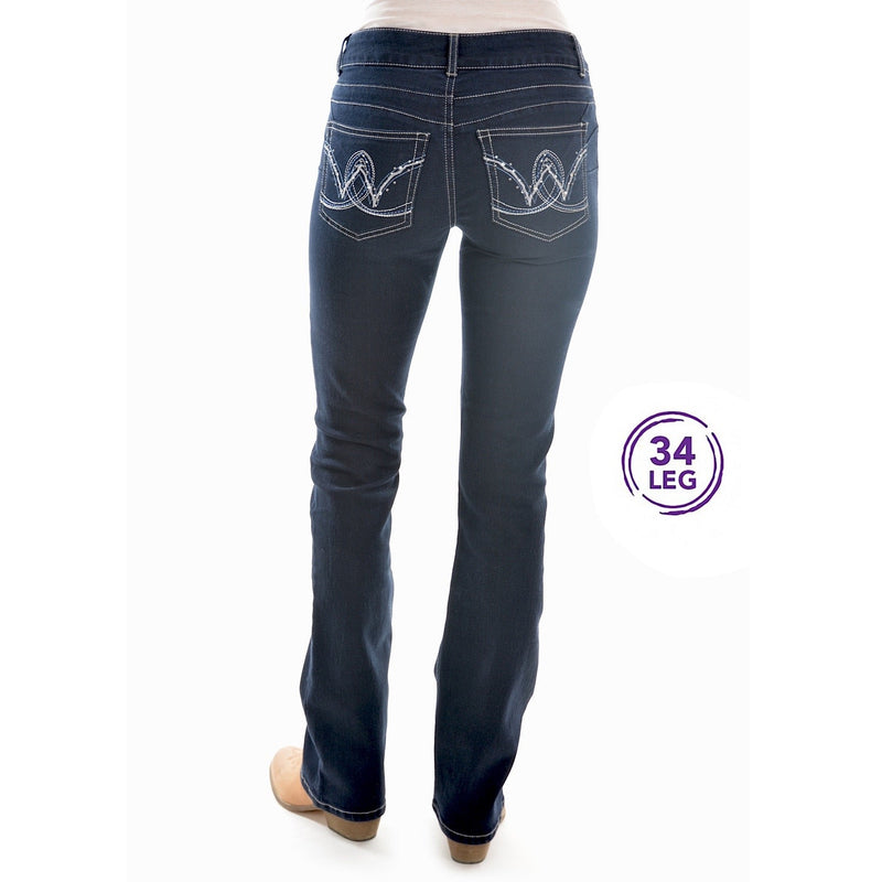 Wrangler Women’s Mid Rise Jean 34 Leg Jackson Jewels