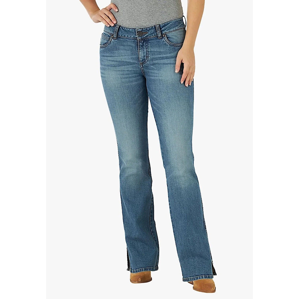 Wrangler Womens Retro Mae Riley Slit Jean - 34’’ Leg