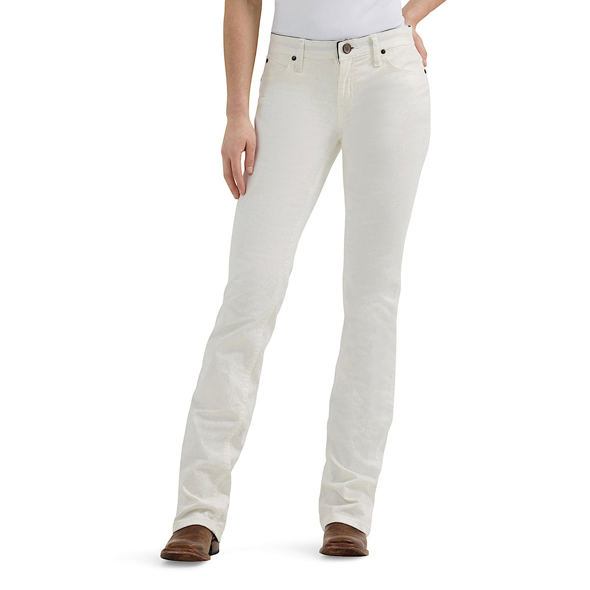 Wrangler Women’s Ultimate Riding Jean - Q Baby - White 32Leg