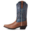 Ariat Womens Round Up Square Toe Storming Brown/Singing The Blues