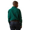 Ariat Womens Half Button L/S Workshirt Dark Green