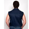 Just Country Mens Jack 1/2 Button Sleeveless Work Shirt Navy