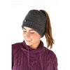 Thomas Cook Pony Tail Beanie - Charcoal Marle