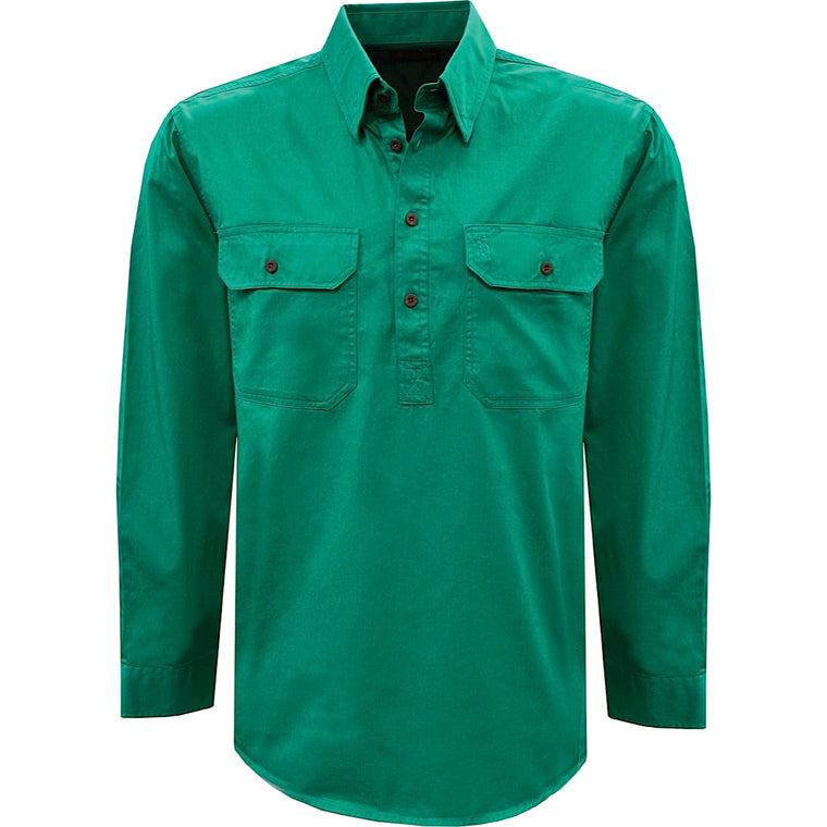 Thomas Cook Heavy Drill 1/2 Plkt L/S 2 Pocket Shirt Bright Green