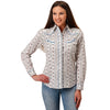 Roper Womens Karman Special Collection L/S Shirt Print White