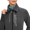 Ariat Womens Team Logo Full Zip Sweatshirt - Charcoal Grey