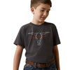 Ariat Boys Barbed Wire Steer T-Shirt Charcoal