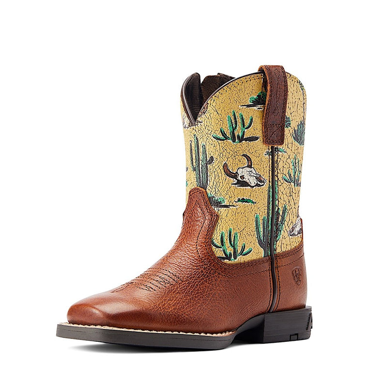 Ariat Kids / Childs Round Up Wide Square Toe Spiced Cider