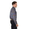 Thomas Cook Mens Mansfield Thermal Check 2-Pocket Long Sleeve Shirt Blue/Tan
