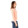 Thomas Cook Womens Cable V Neck Knit Jumper Peach
