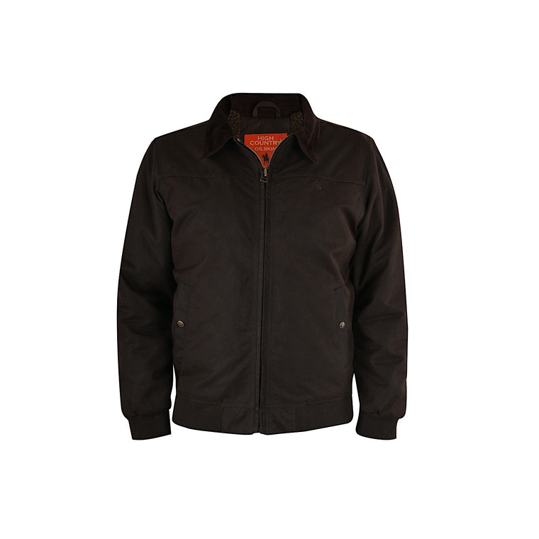 Thomas Cook Mens Oilskin Bomber Jacket Rustic Mulch