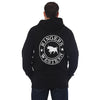 Ringers Western Signature Bull Men's Pullover Hoodie - Black with White Print