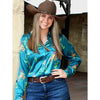 Outback Trading Womens Piper Shirt-Teal