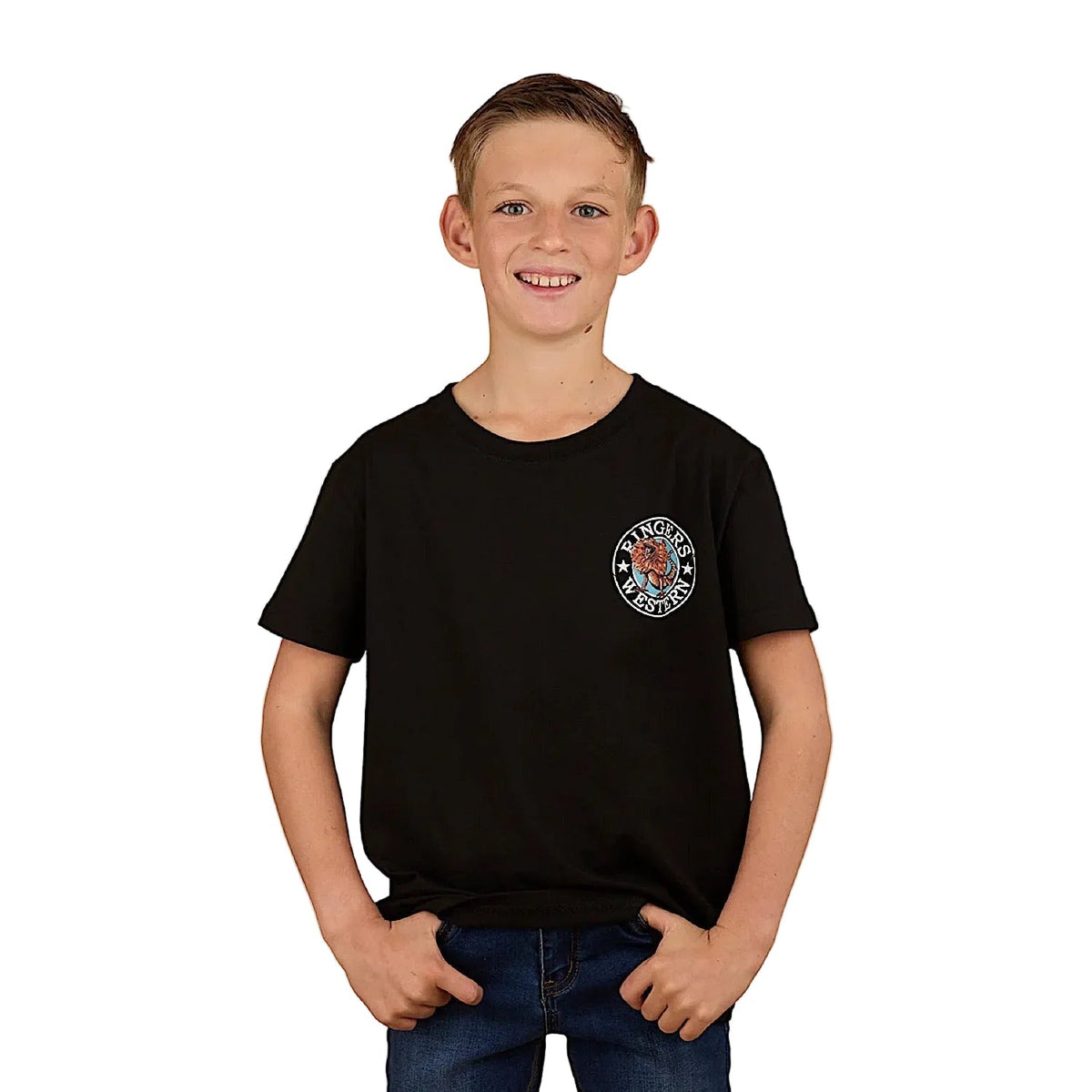 Ringers Western Kid’s Outta Towner Classic Fit T-Shirt - Black