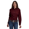 Roper Women's Karman Special Style Collection Shirt - Solid Wine