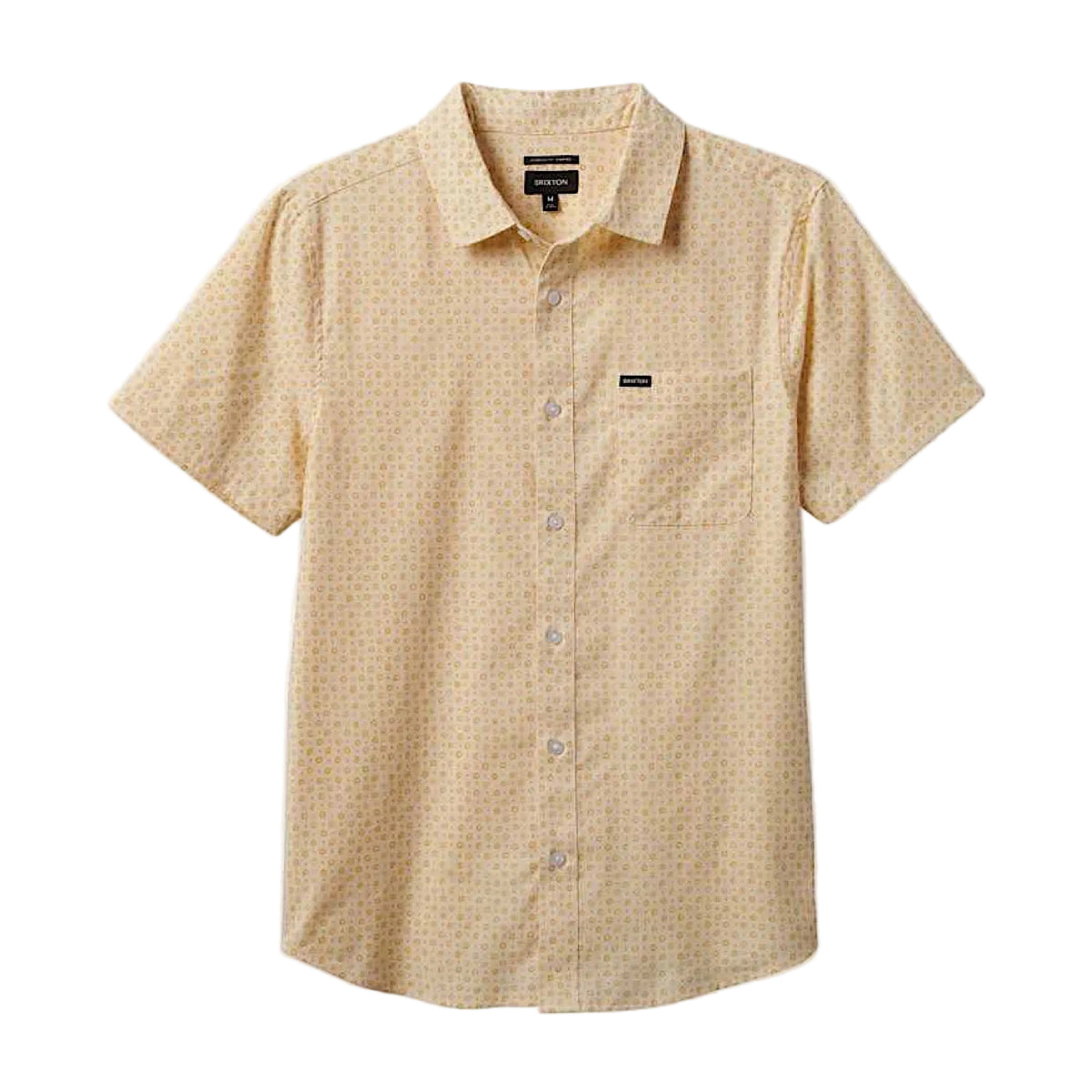 Brixton Men's Charter Short Sleeve Shirt - Whitecap