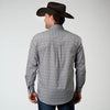 Roper Mens Amarillo Collection L/S Shirt Print Grey