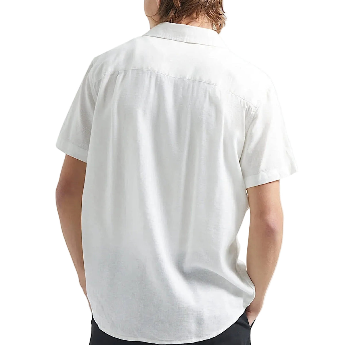 Brixton Men's Charter Slub Short Sleeve Woven Shirt - Off White