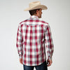 Roper Mens Amarillo Collection L/S Shirt Plaid Red