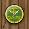 John Deere Wall Clock - Nothing Runs Like a Deere Retro Logo